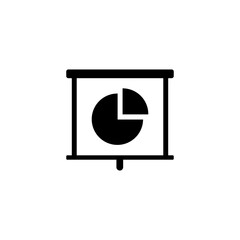 Presentation Screen with Pie Chart Icon