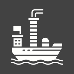 Oil Tanker icon vector image. Suitable for mobile apps, web apps and print media.