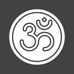 Om icon vector image. Suitable for mobile apps, web apps and print media.
