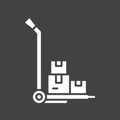 Package Trolley icon vector image. Suitable for mobile apps, web apps and print media.