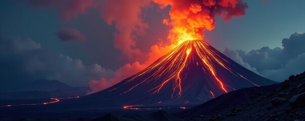 Teide Volcano Eruption With Ash