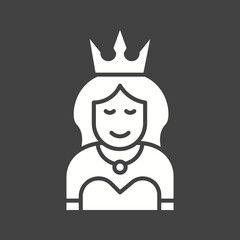 Princess icon vector image. Suitable for mobile apps, web apps and print media.