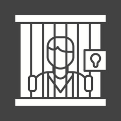 Prisoner icon vector image. Suitable for mobile apps, web apps and print media.