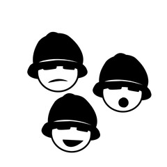 man with hat  and expression 