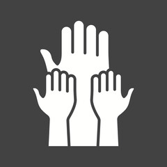 Raise Hand icon vector image. Suitable for mobile apps, web apps and print media.
