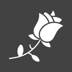 Rose icon vector image. Suitable for mobile apps, web apps and print media.
