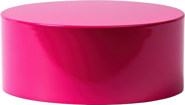 Solid Pink Cylindrical Display Object
