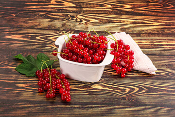 Ripe and juicy red currants berry