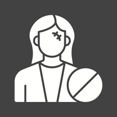 Victim icon vector image. Suitable for mobile apps, web apps and print media.