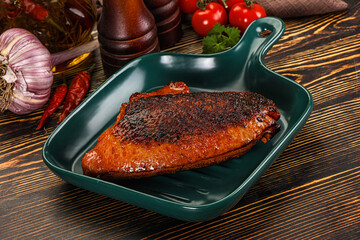 Roasted duck breast in cherry