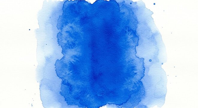 Blue Watercolor Wash on White Paper Background Texture Art - Powered by Adobe