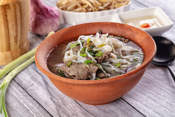 Vietnamese Pho Bo soup with beef