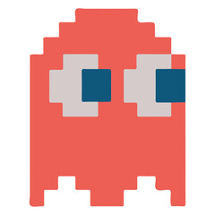 Obraz premium Gamer Pixel Ghost illustration, Gamer Digital File, Gaming Equipment vector, Gamer Life design sublimation 