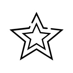 Star Icon – Minimalist Line Art Decorative Symbol Outline