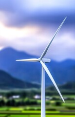 wind turbine in the field