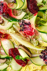 vegetable salad with zucchini beetroot and cucumber