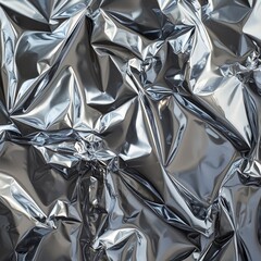 Crumpled metallic foil texture