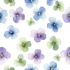 Fototapeta premium Delicate floral pattern with pastel flowers