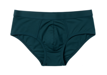 Stylish teal men's brief underwear Isolated on transparent background perfect for fashion concepts
