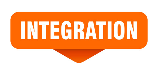 integration sticker. integration sign on transparent background
