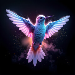 hummingbird flying in the sky