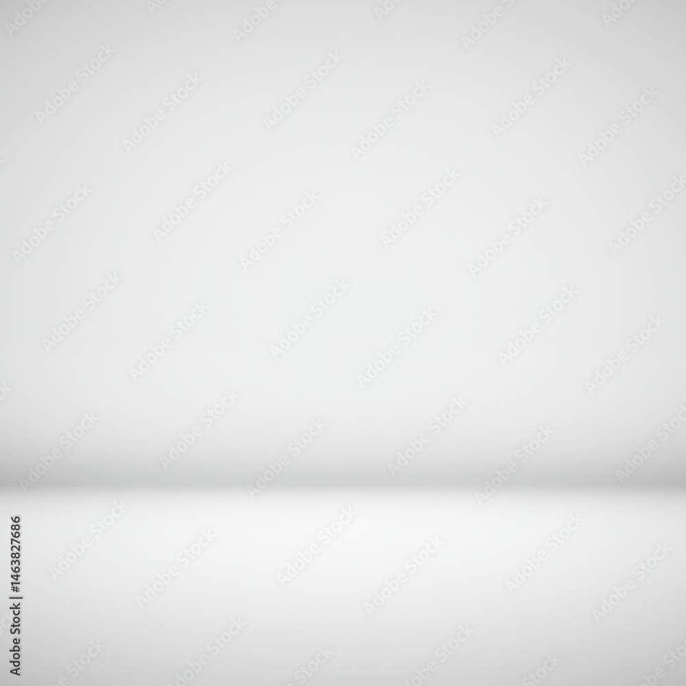 Poster clean white to gray gradient background in studio style lighting