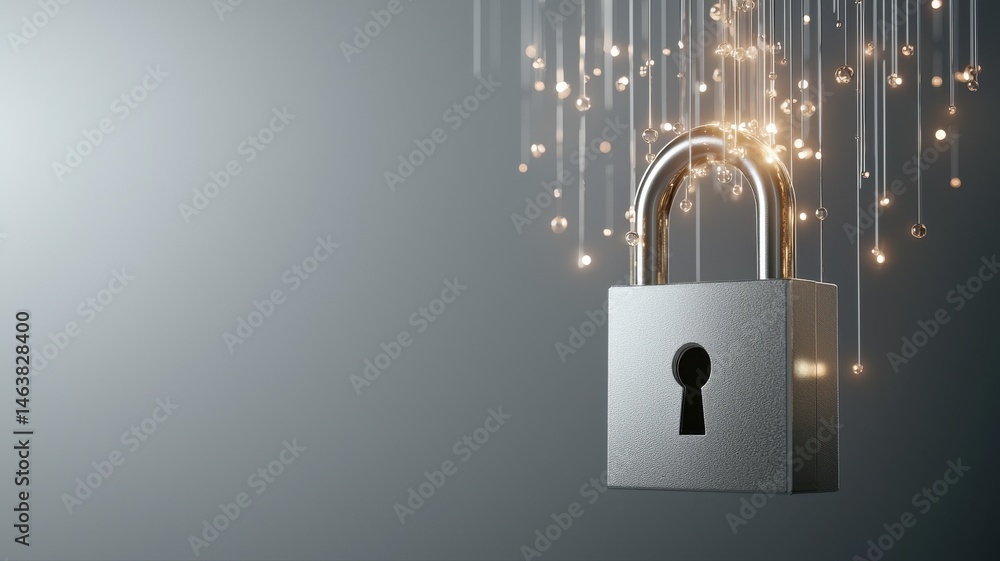 Aufkleber cybersecurity data protection with padlock cybersecurity padlock data protection data protection key