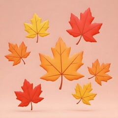 Obraz premium maple leaves isolated on white