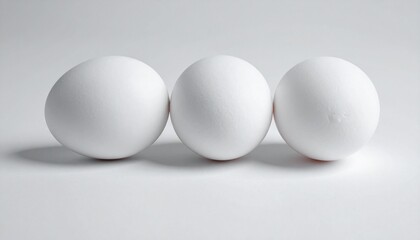 white egg on white background