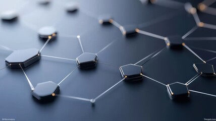 Abstract Network Connection on Dark Background network connection abstract background dark data web