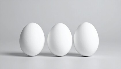 white egg on white background
