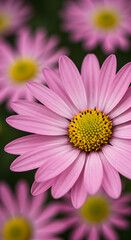 Fototapeta premium Close Up Photo Pink Daisy Flower Bloom