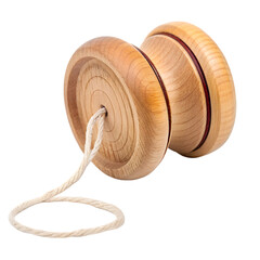 Classic Wooden Yo-yo: A Nostalgic Toy for Kids and Adults on transparent background
