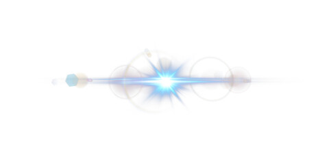 Obraz premium Glowing blue light explodes with bright light, Bright blue sun shines. Special glare effect.