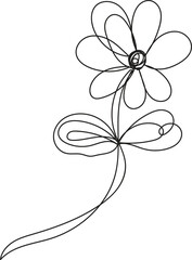 A vector illustration shows black and white floral nature art with a spring flower design