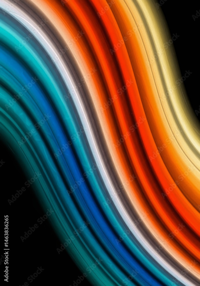 Poster colorful abstract wave background with smooth gradient modern design