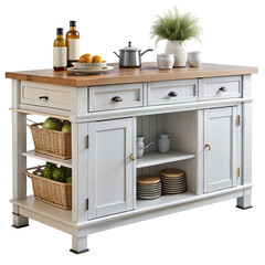 Kitchen isolated on transparent background.