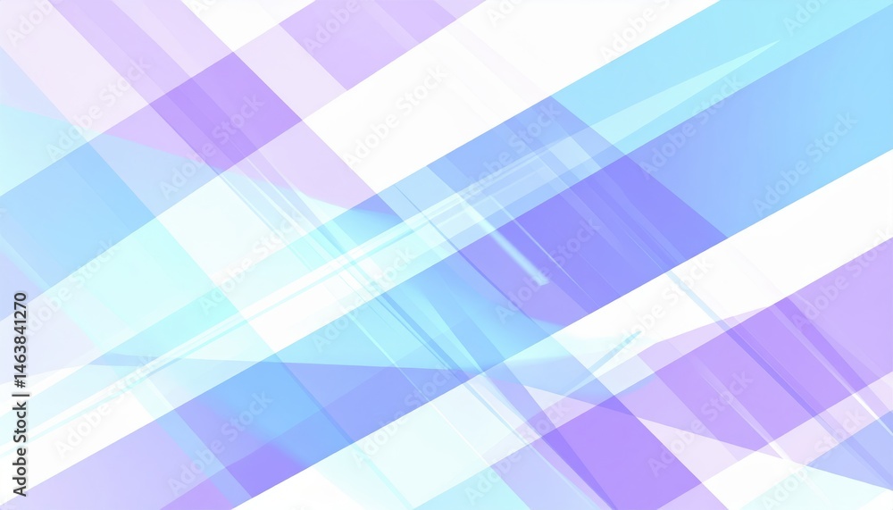 Poster Abstract composition featuring soft gradients and intersecting lines in shades of blue and purple, creating a modern and calming visual effect