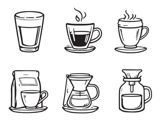 simple coffee mug line drawing for design