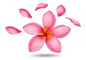 Fototapeta premium 舞い落ちるピンクの花びら 優美な構図