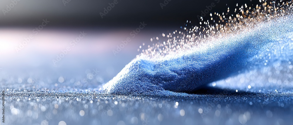 Poster abstract close-up with shimmering droplets on a surface.
