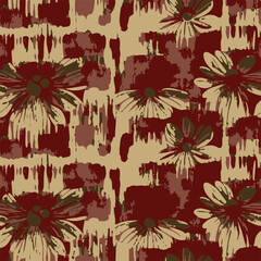 botanical floral, vector, seamless pattern , herbs and leaves ,big set, background with flowers
