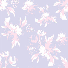 abstract, vector, monochrome, big flowers, all over textiles design, illustration digital image can be used for wrapping paper