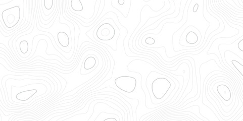 Abstract Topographic map design with Seamless pattern with lines . geographic contour map paper texture.  Retro topographic map. geographic mountain relief. terrain path isolated on background.