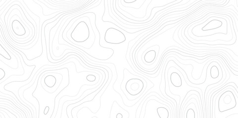 Abstract Topographic map design with Seamless pattern with lines . geographic contour map paper texture.  Retro topographic map. geographic mountain relief. terrain path isolated on background.