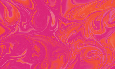 Vibrant Liquid Marble Texture with Grainy Pink and Orange Gradient