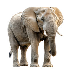 Obraz premium African elephant portrait wildlife animal photography large mammal image on transparent background