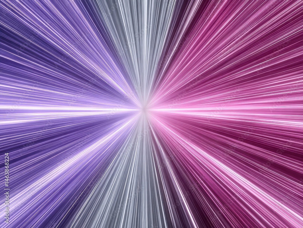 Poster abstract pattern with radiating lines in vibrant colors.