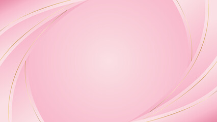 Obraz premium Abstract pink luxury curved background. Elegant Feminine wallpaper. Suitable for beauty design, templates, banners, covers, awards, sales, events, websites, pages and more