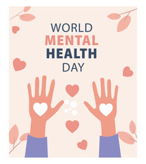 World Mental Health Day Vector Illustration Templates - Awareness & Support Graphics-04